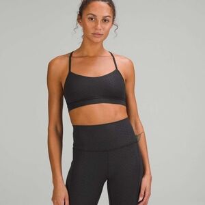 Lululemon Flow Y Nulu Bra Black Pattern